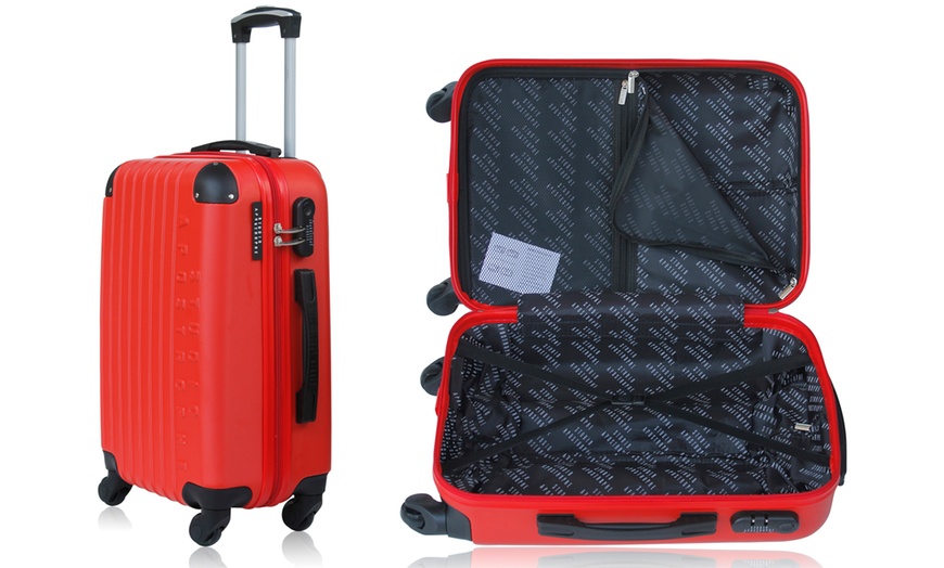 Image 12: Set of Three ABS Suitcases