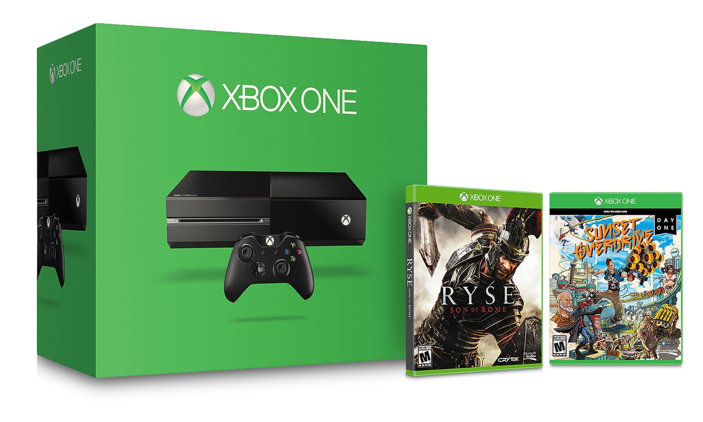 Xbox One 500GB Console with Ryse: Son of Rome and Sunset Overdrive (Manufacturer Refurbished) - Primary Image