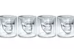 Lot de 4 verres à liqueur en forme de tête de mort - Image 2