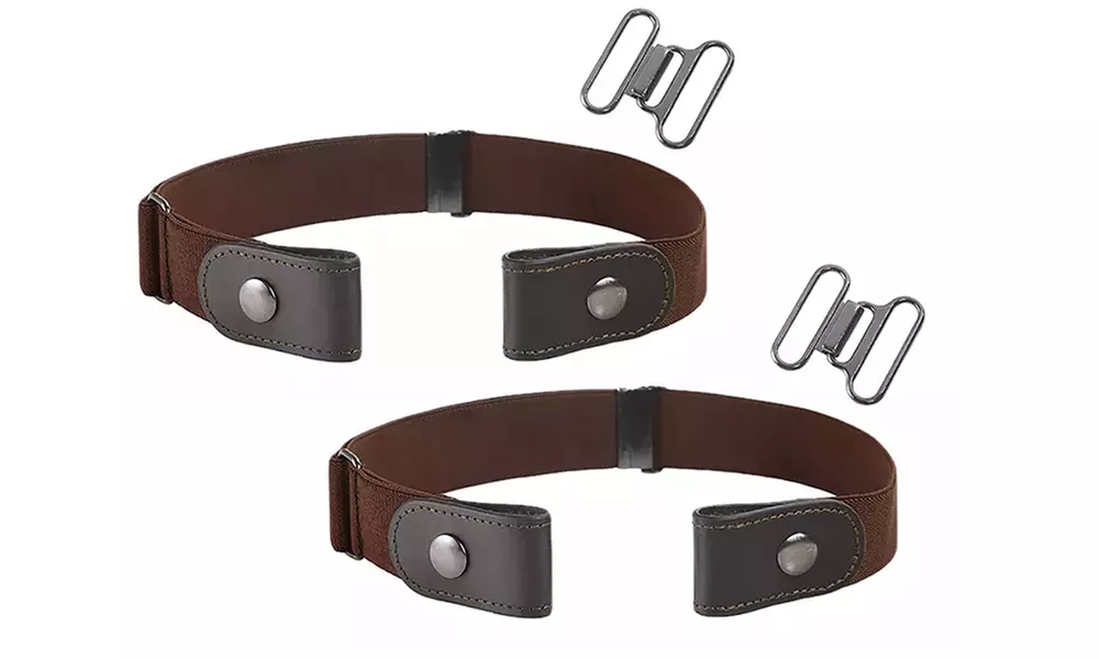 1x oder 2x schnallenloser, elastischer Gürtel