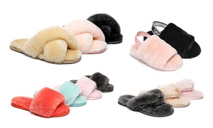 Sheepskin Fluffy Sandals/Slides