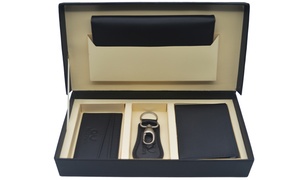 Men's Leather Wallet Boxed Set