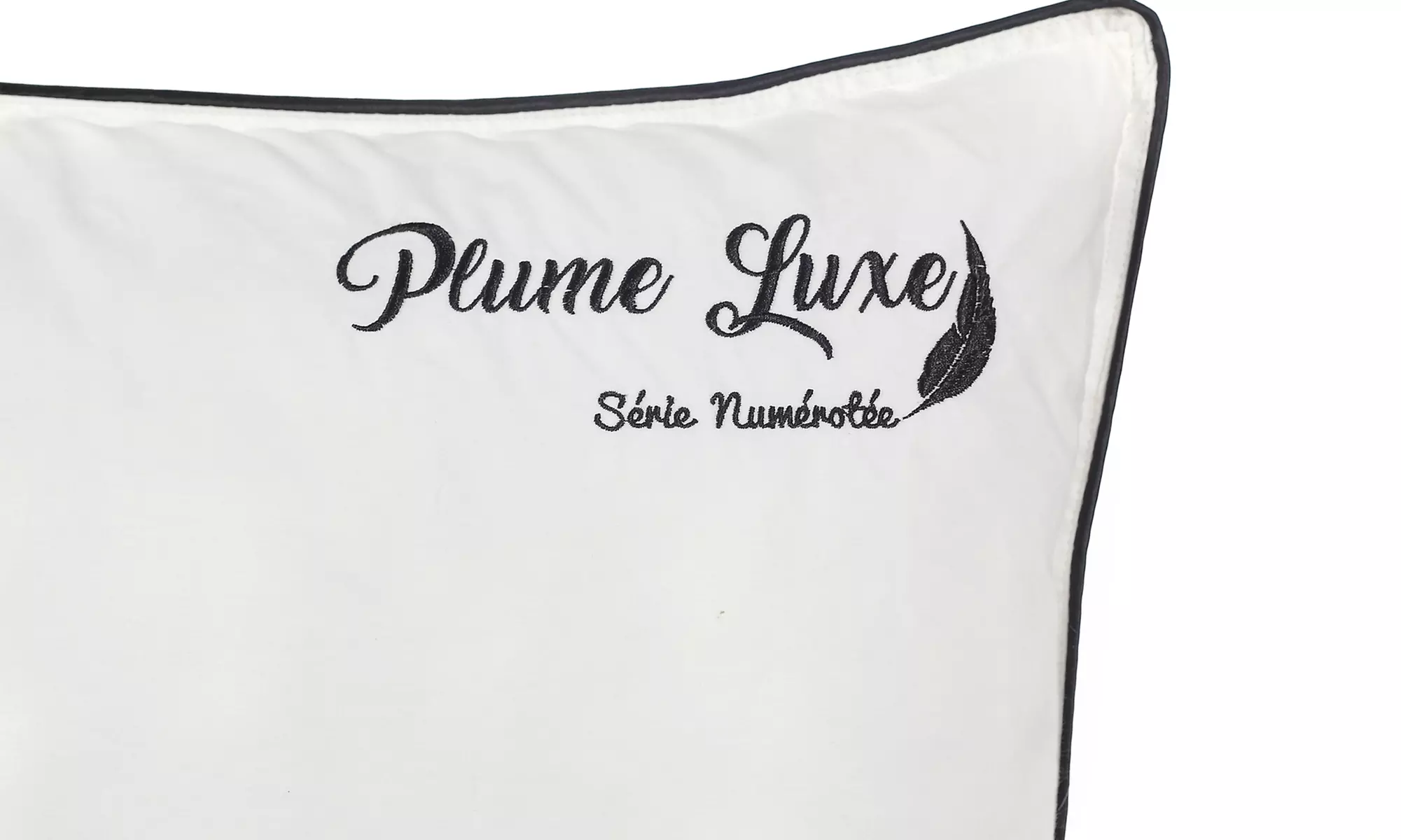 Almohadas de plumas con borde negro de Sampur - Second Medium