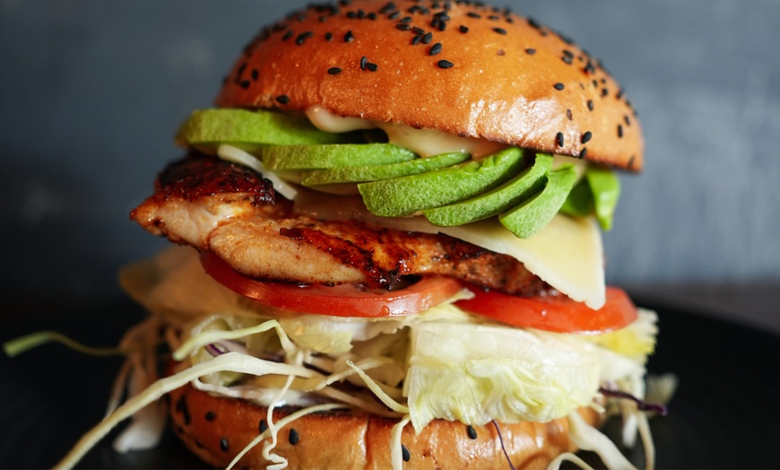 Image 1: Choice of Burger with A Soft Drink at Oliver Brown Sydney Olympic Park