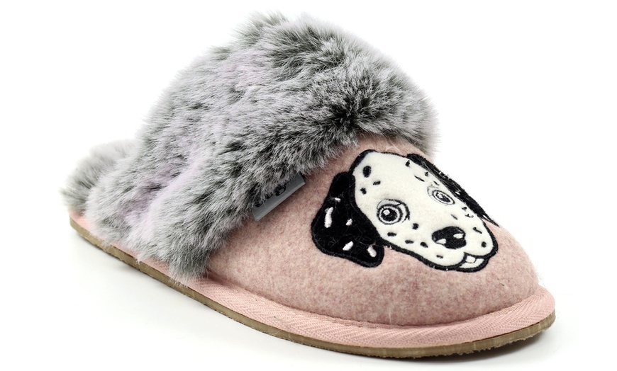 Image 3: Lazy Dogz Dog-Themed Plush Mule Slippers