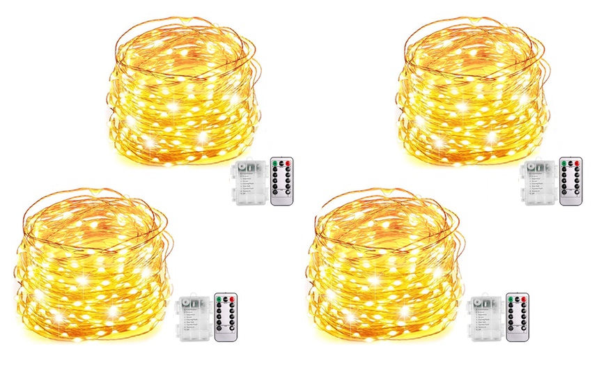 Image 10: Up to Four 100-LED String Lights