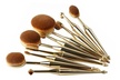 Professional Oval Makeup Brushes Set (10-Piece) - Second Medium
