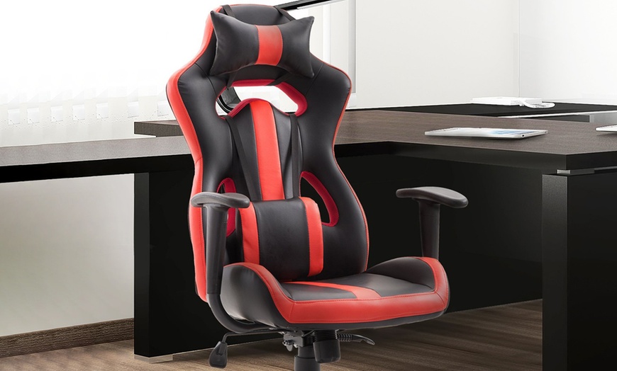 Image 9: HomCom Office Gaming Chairs