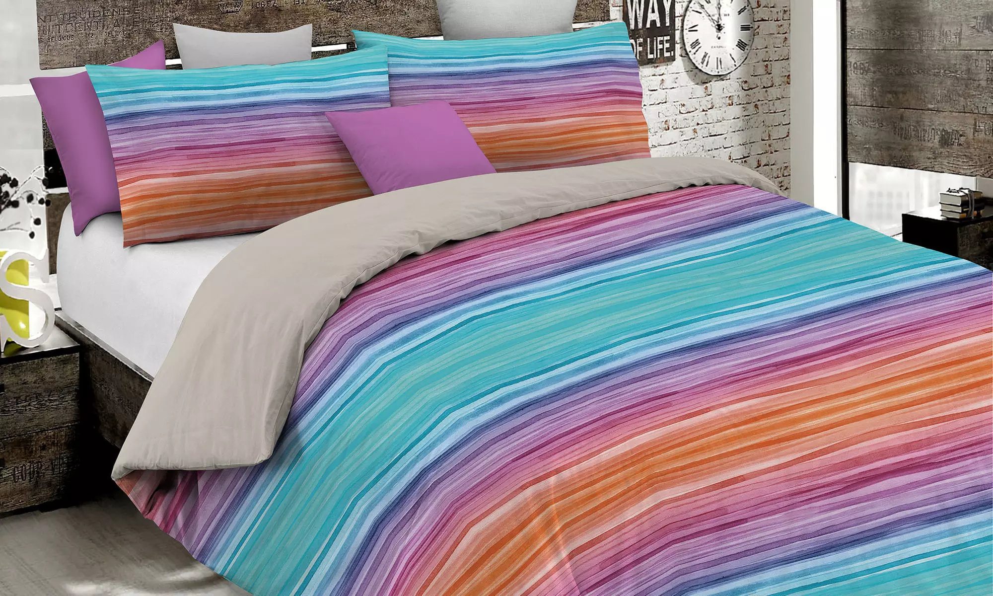 Parure copripiumino Fantasy no stiro Made in Italy