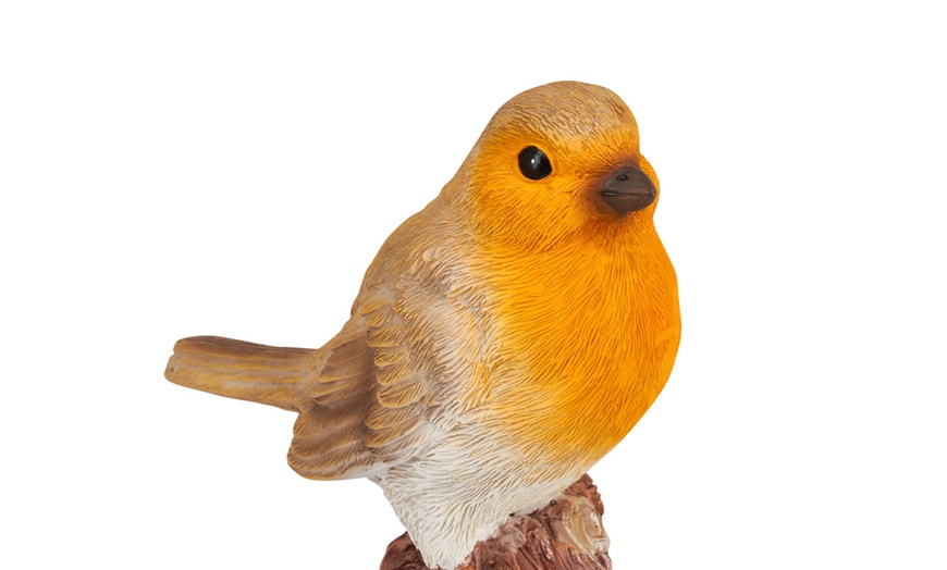 Image 3: One or Two Electronic Singing Robin Ornaments