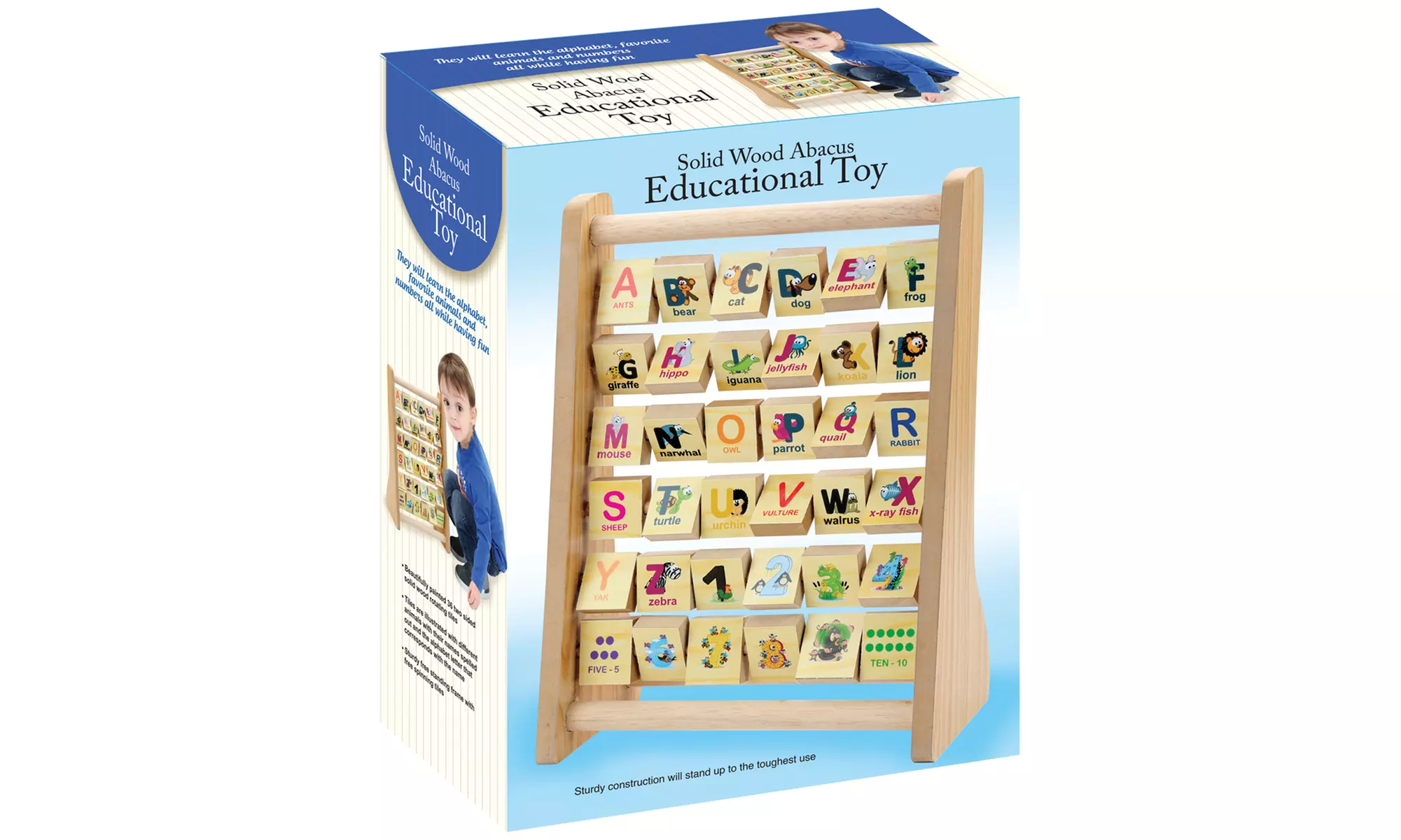 Wooden Spell and Count Abacus Early-Development Center for Kids - Second Medium