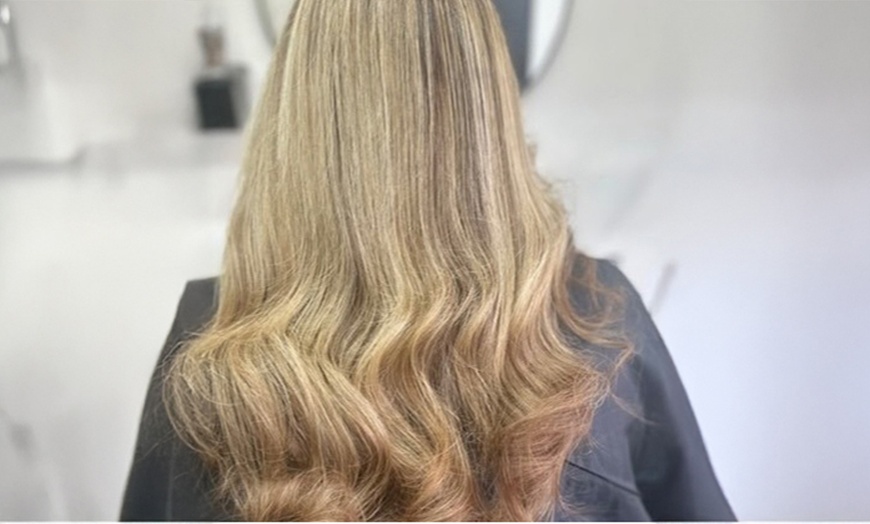 Image 1: Root Colour, Full Highlights, Toner, Cut & Blow-Dry by Jr/ Sr Stylists