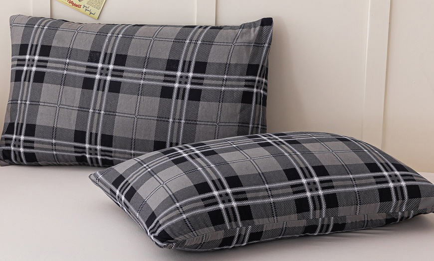 Image 4: Brushed Cotton Flannelette Duvet Cover