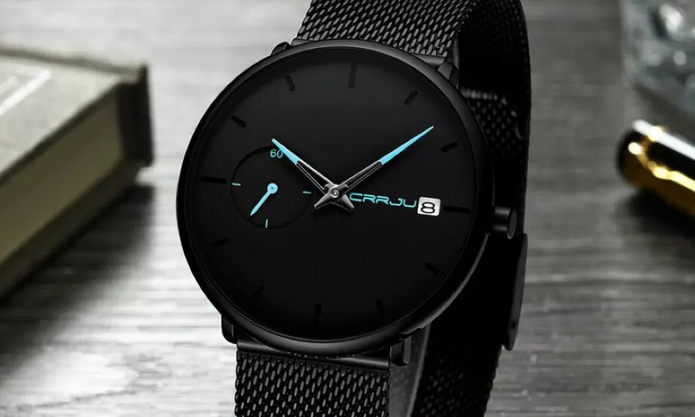 Montre à quartz en acier inoxydable pour homme, livraison gratuite - Primary Image