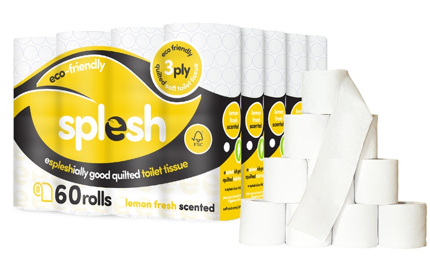 Image 4: 12,36,60 and 72 Rolls of Splesh Eco-Friendly Lemon Three-Ply