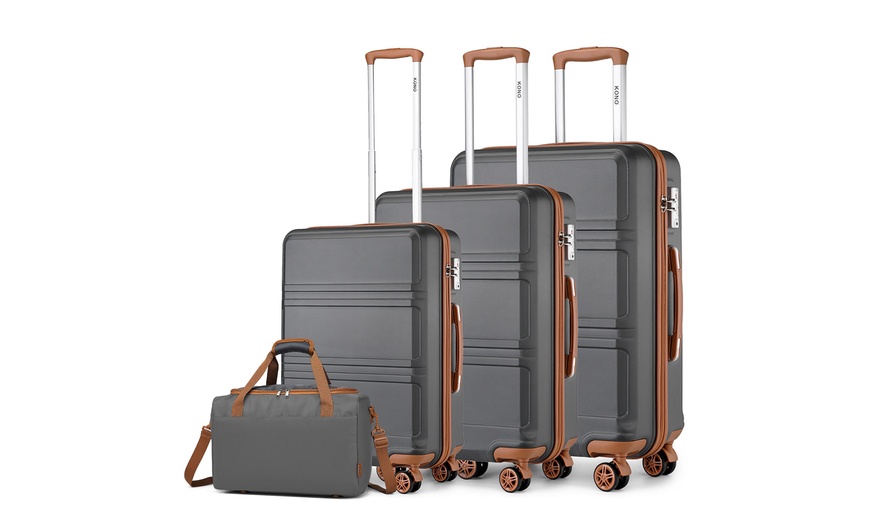 Image 15: Hard Shell ABS Suitcase and Travel Bag Set