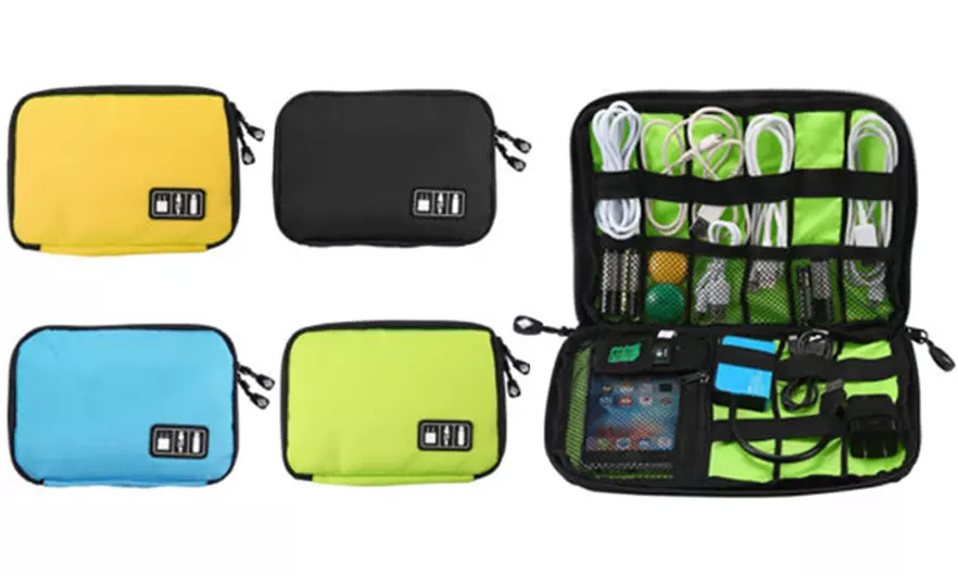 3D Luxe Water-Resistant Cable Organizer Travel Bag - Primary Image