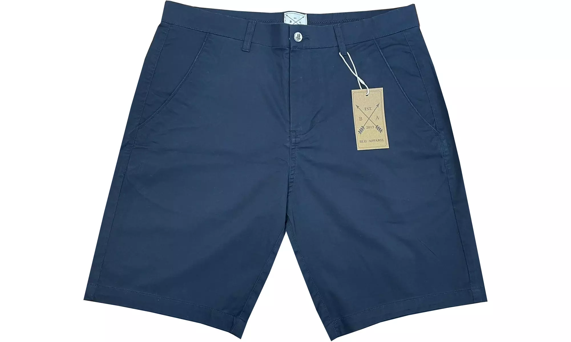 Blu Apparel Men's Cotton Stretch Chino Shorts