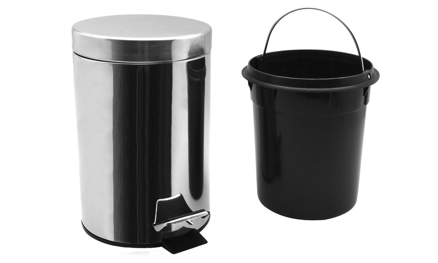 Image 2: Stainless Steel Pedal Bin