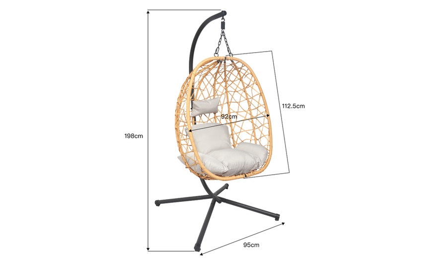 Image 6: Fauteuil suspendu effet rotin "Lima" de Kocoon