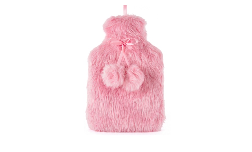 Image 2: Pom Pom Hot Water Bottle