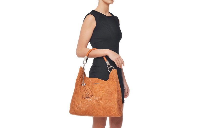 Image 13: Carla Ferreri Italian Leather Bag