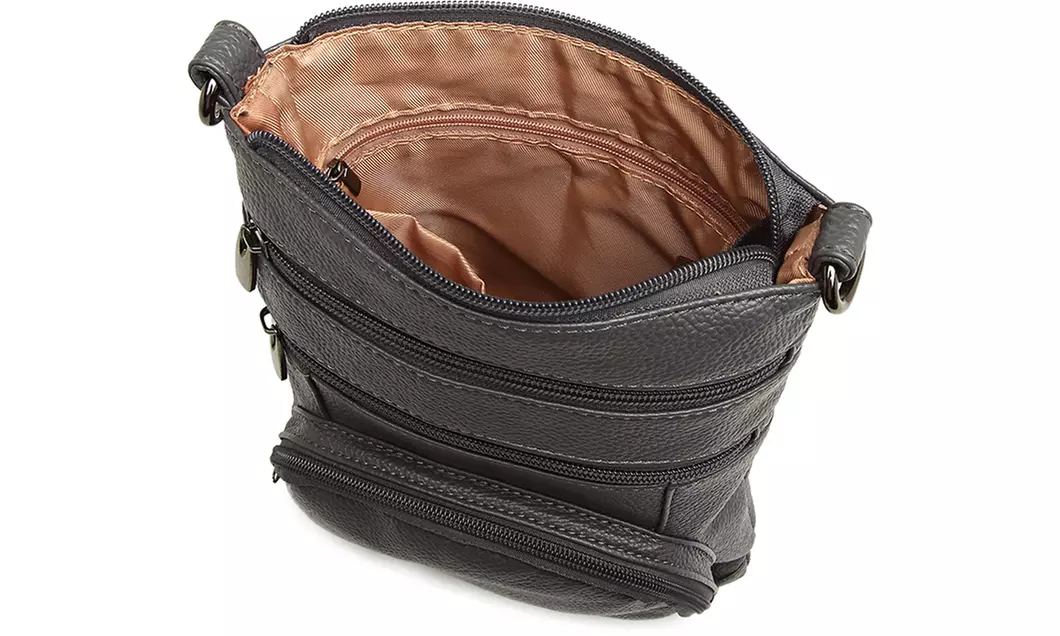 Miss Lulu Multi-Pocket Crossbody Bag Phone Bag Change Pocket