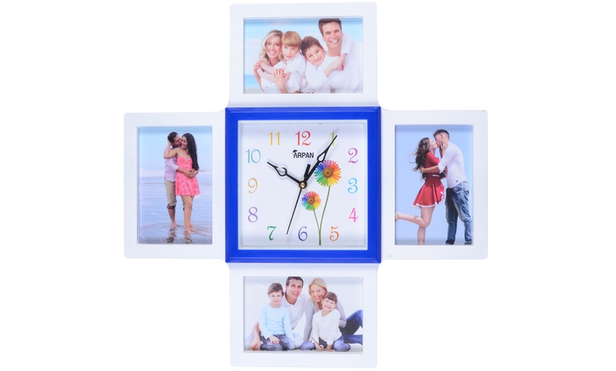 Image 5: Photo Frames with Wall Clock