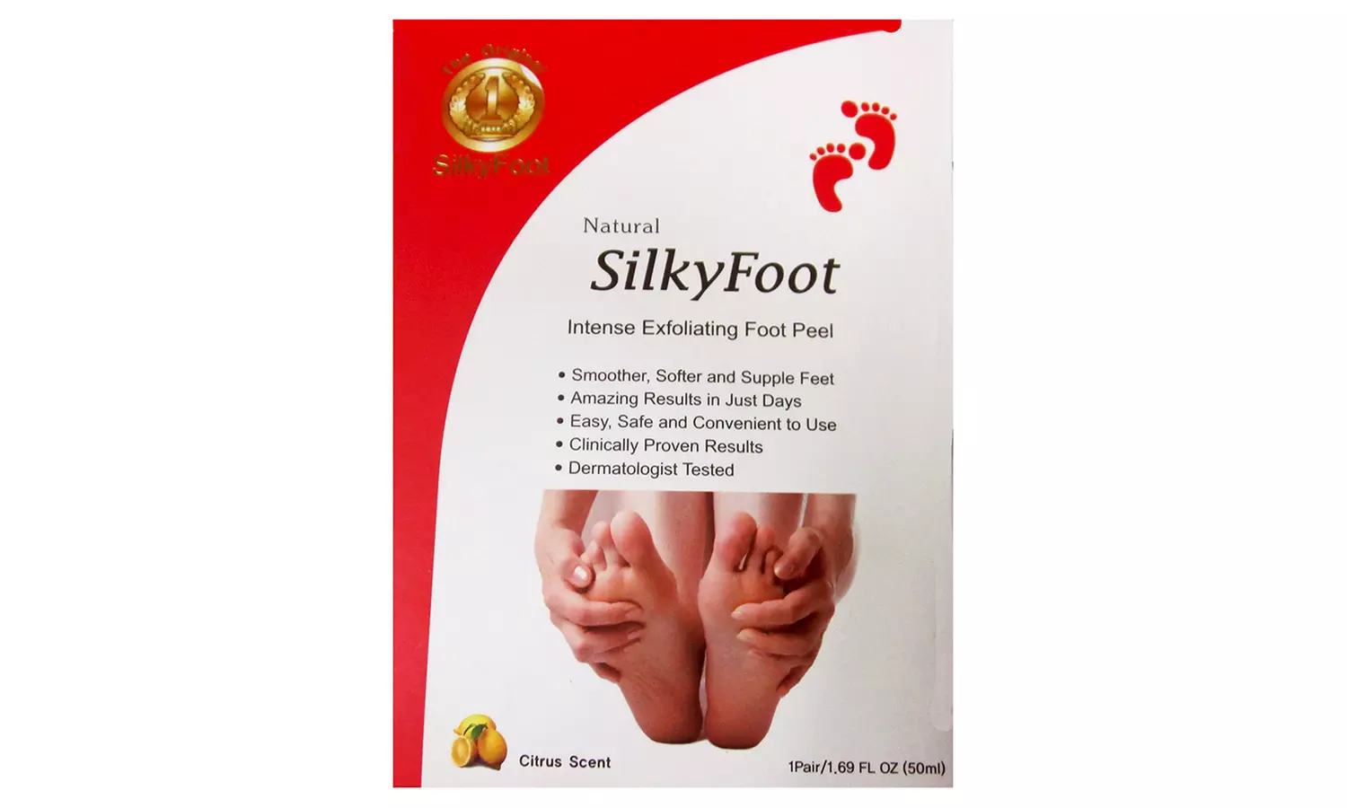 One, Two or Four Pairs of Silky Foot Exfoliating Socks - Primary Image