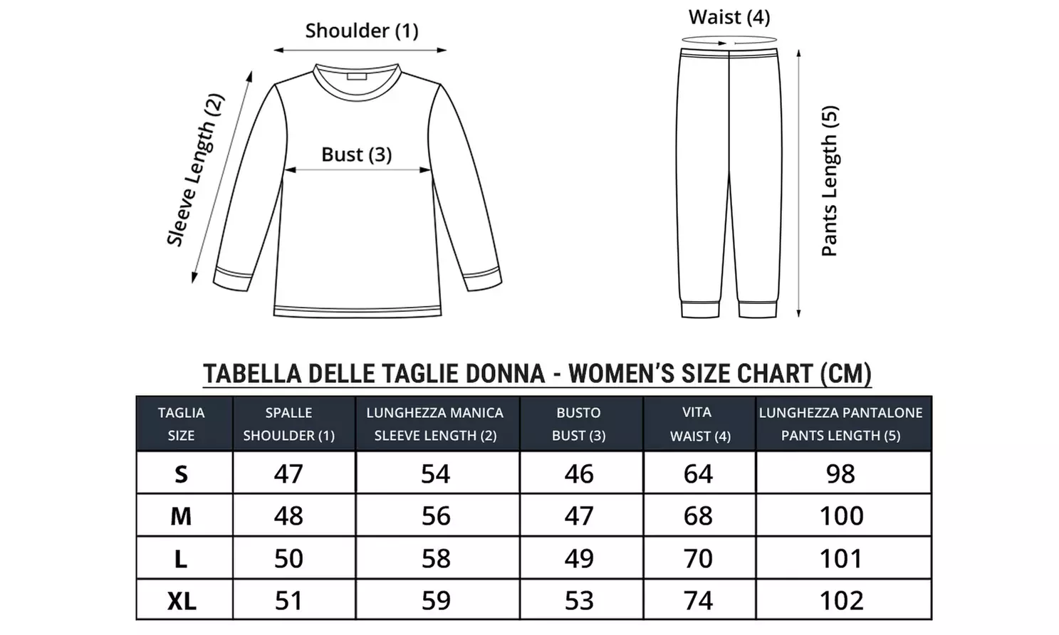 Pigiama uomo e donna in cotone Interlock di Hollywood Milano