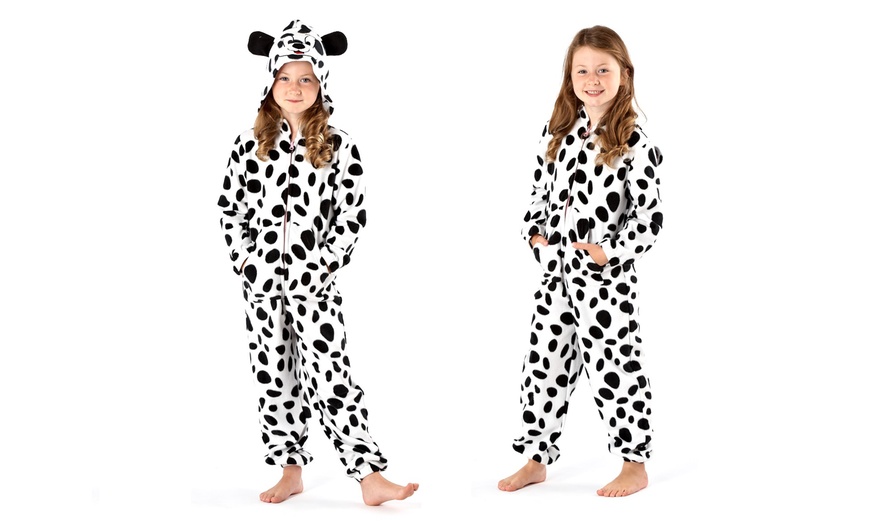 Image 3: Kids' Animal-Themed Fleece Onesie