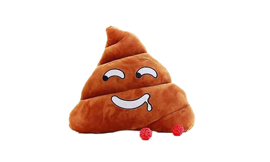 Image 4: Poo Emoticon Cushion