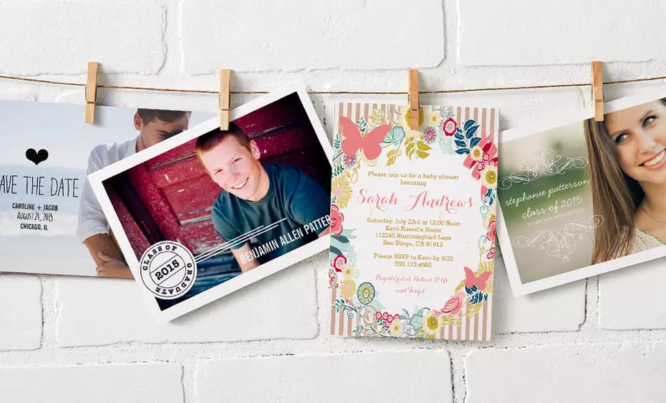 40, 75, or 110 Custom 5”x7” Flat Cards with Envelopes from $24.99–$44.99 from Zazzle - Second Medium