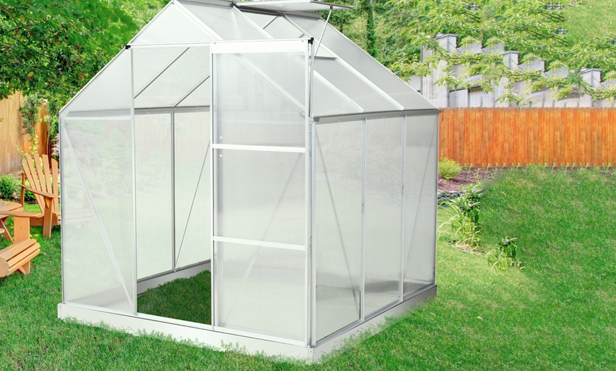 Image 14: Outsunny Polycarbonate Greenhouse