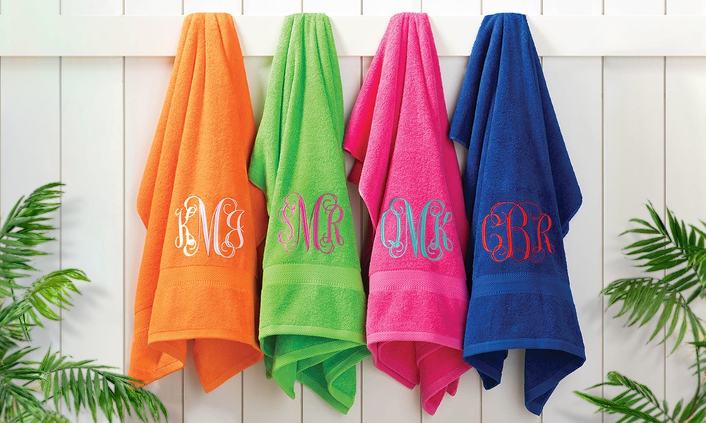 Custom embroidered towels for beach fun