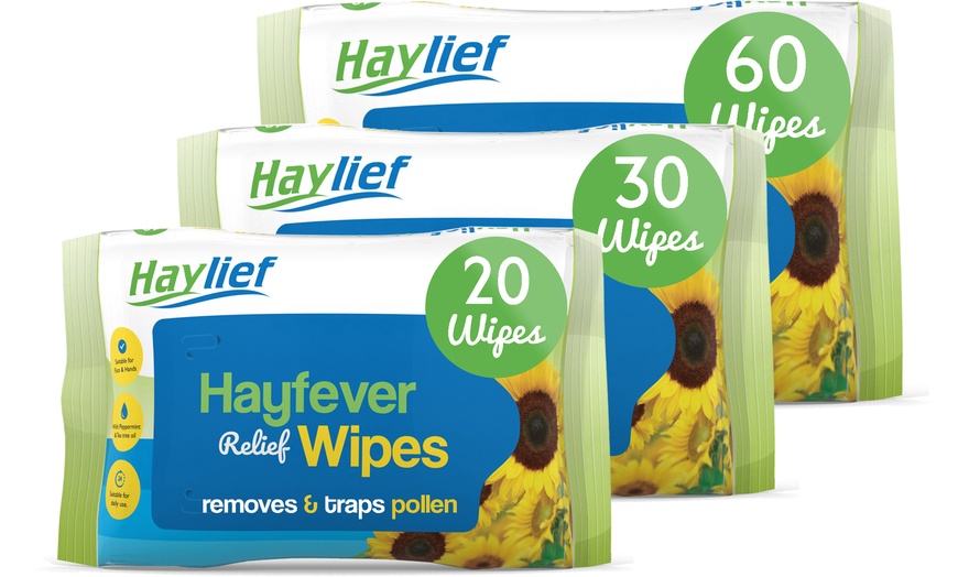 Image 1: Haylief Hayfever Relief Wipes