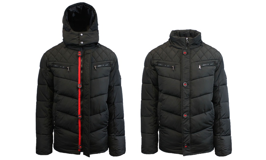 Image 12: Spire By Galaxy Men's Heavyweight Jackets with Detachable Hood