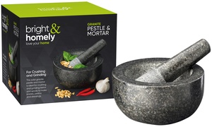  Natural Granite Pestle and Mortar Set 