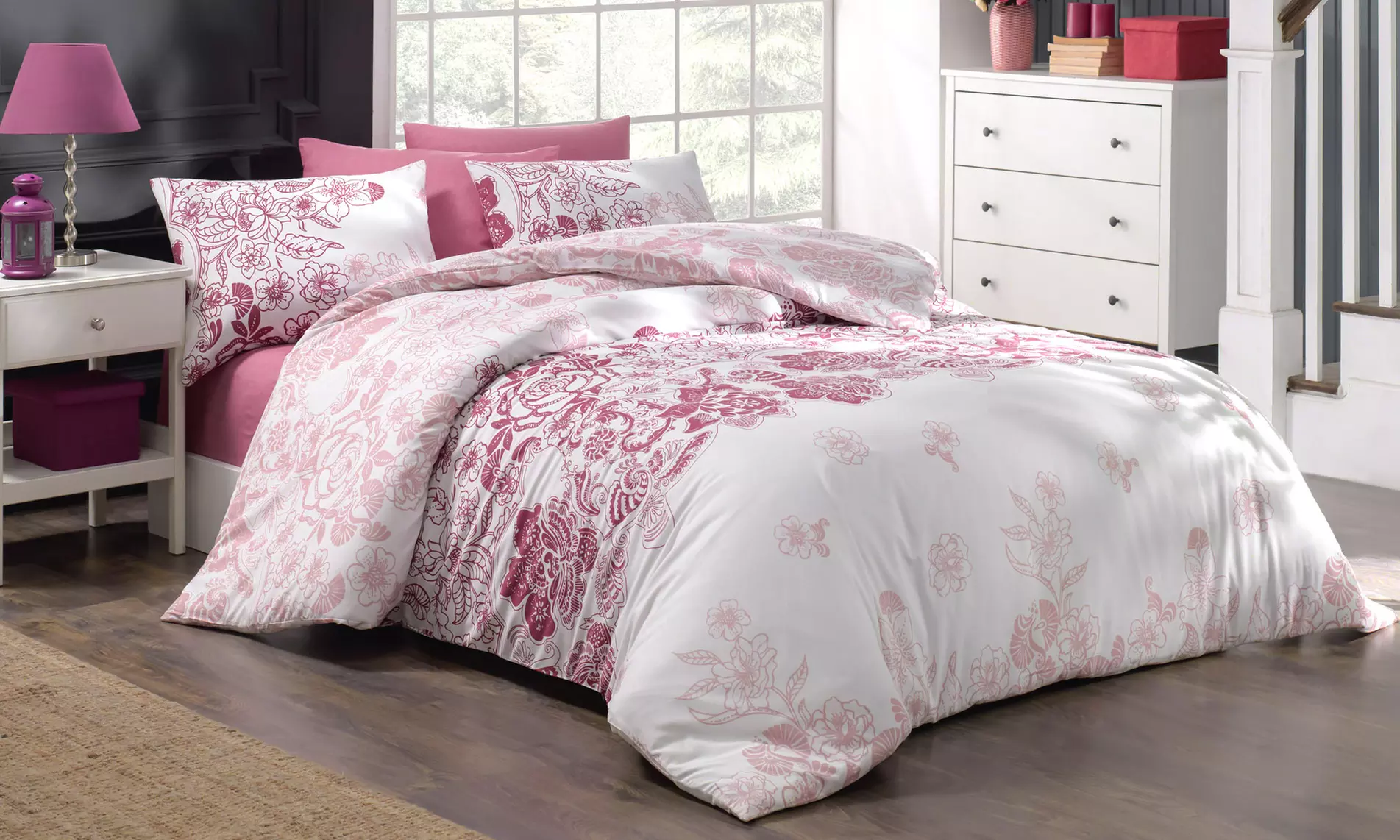 Juego de funda nórdica y 2 fundas de almohada para cama doble