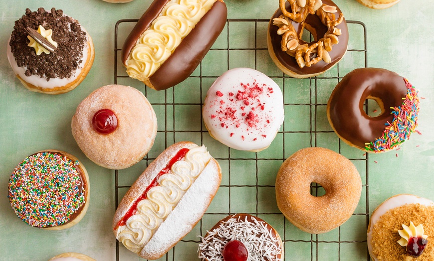 Image 2: Six Gourmet Doughnuts with Coffee