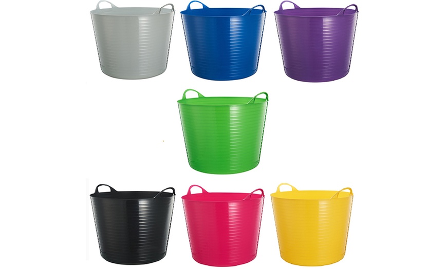 Image 1: Up to 10 Plastic 42-Litre Flexi Storage Buckets