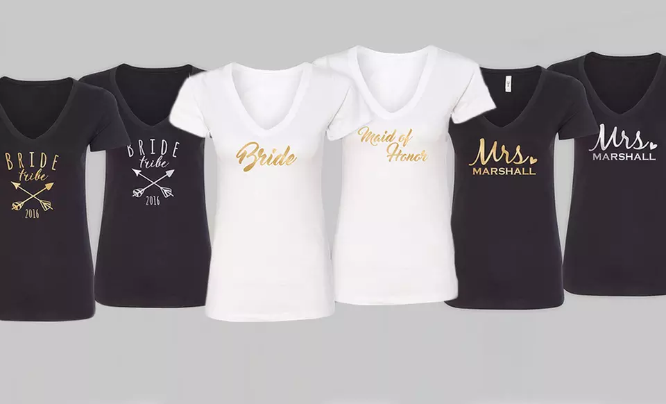 Custom Bridal T-Shirts for Wedding Preparations