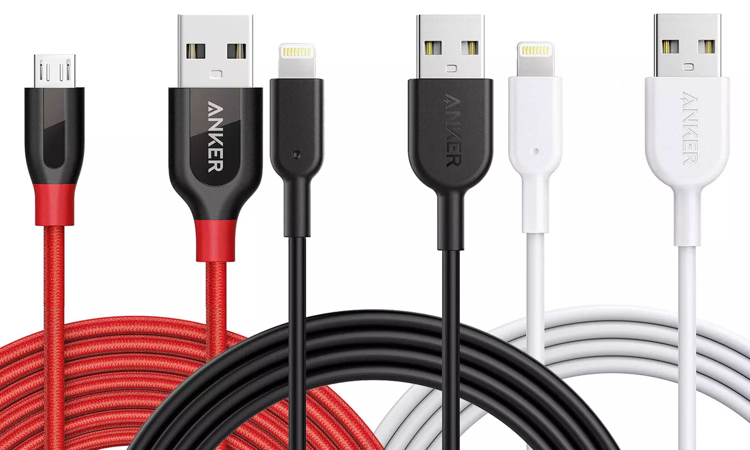 Anker Powerline Lightning, Micro USB, USB C to USB 2.0 or 3.0 Cable - Primary Image