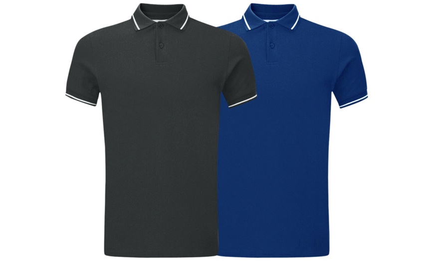 Image 9: Two Men's Collared Polo T-Shirts