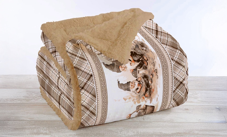 Image 15: Couverture plaid double face sherpa et microfibre