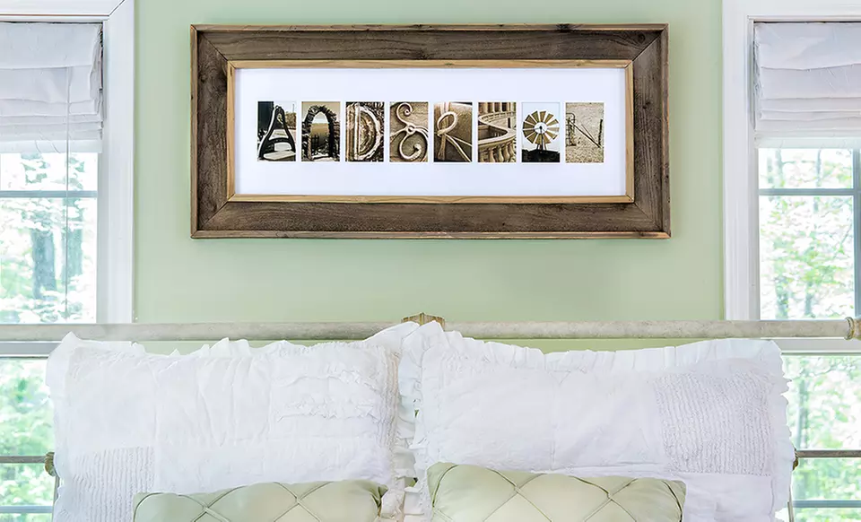 Custom Framed Letter Art from Frame The Alphabet - Second Medium