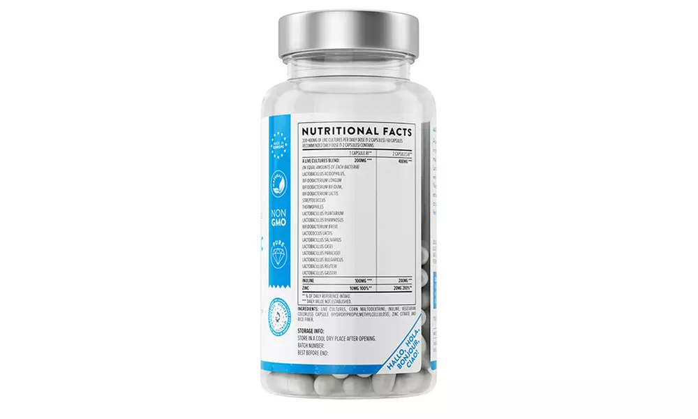 60 ou 120 gélules de Probiotiques, 15 souches bactériennes différentes - Second Medium