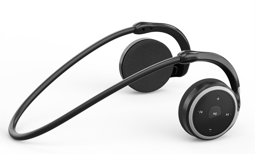 Image 7: Head-Mounted Bluetooth Earphones