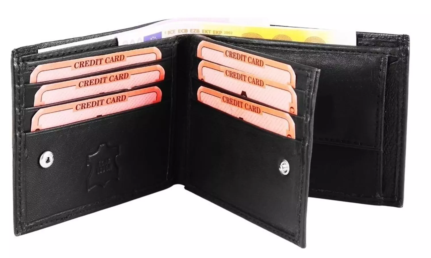 1x, 2x, oder 3x Herren- oder Unisex-Geldbörse aus Leder