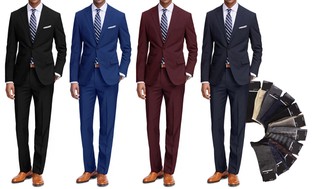 Braveman Classic Fit 2-Piece Suit with Dress Socks